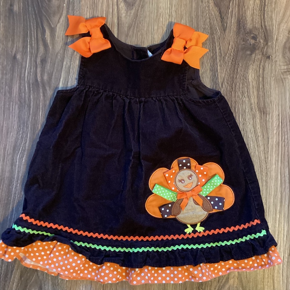 Turkey Dress with Orange/colorful Accents